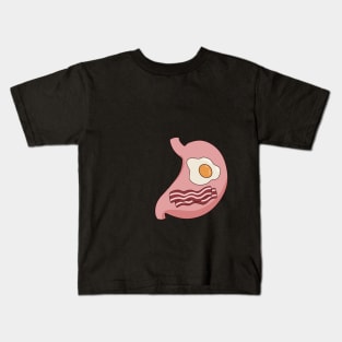 Bacons and Egg in my stomach ! Kids T-Shirt